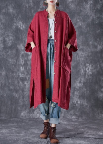 Boho Mulberry Oversized Patchwork Side Öppen Linne Lång Cardigan Sommar
