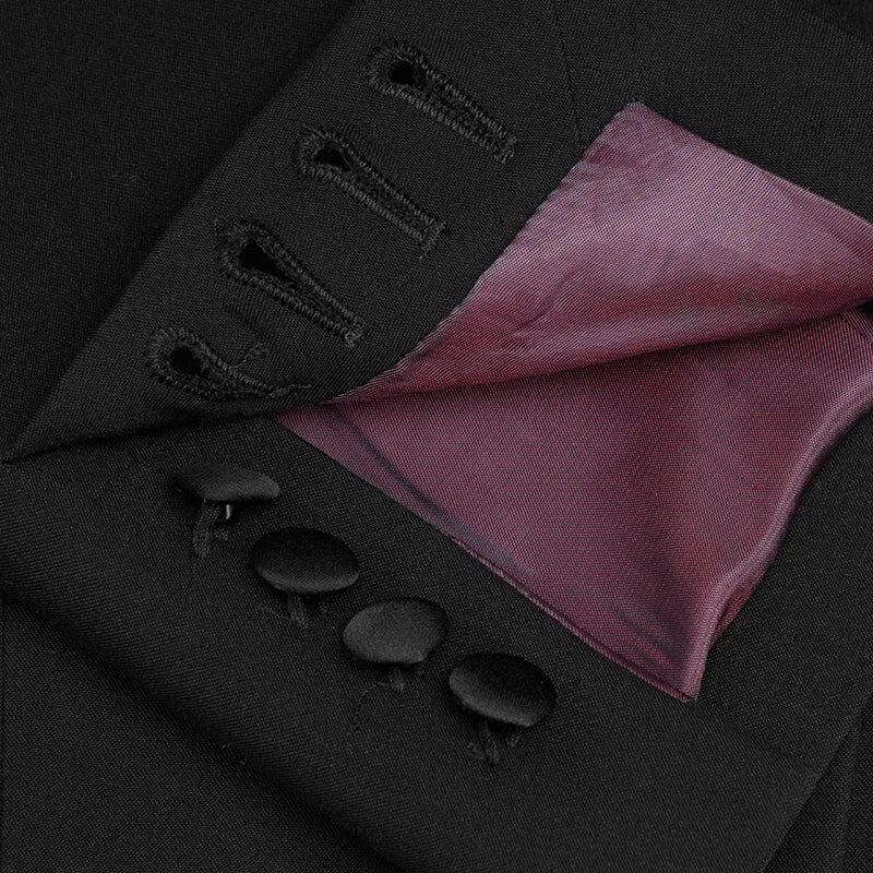 Bröllopsdräkt För Män Brudgumklänning Formell Business Man Svarta Kostymer Set Blazer Vest Byxa Smal Stil - Kavaj Byxa