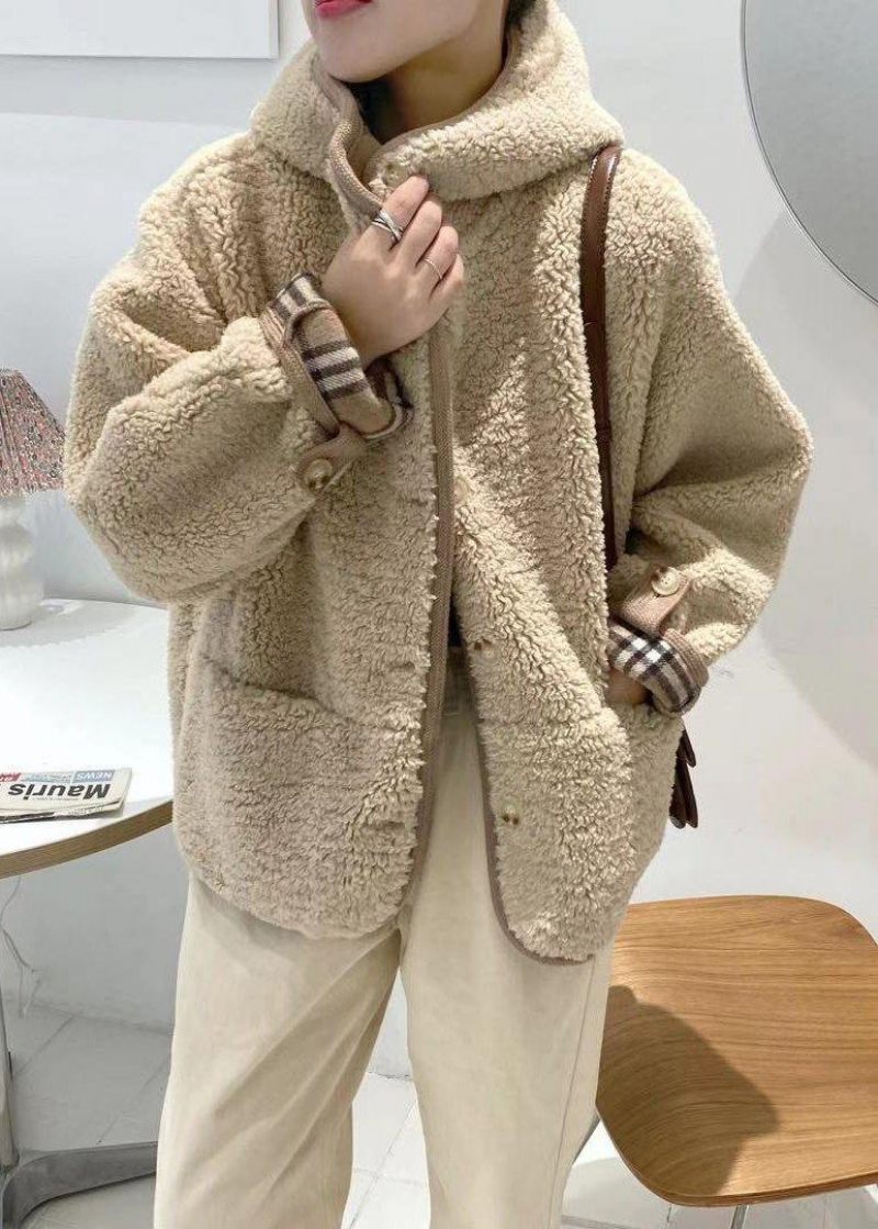 Diy Hooded Ficks Fine Maxi Coat Khaki Outwear