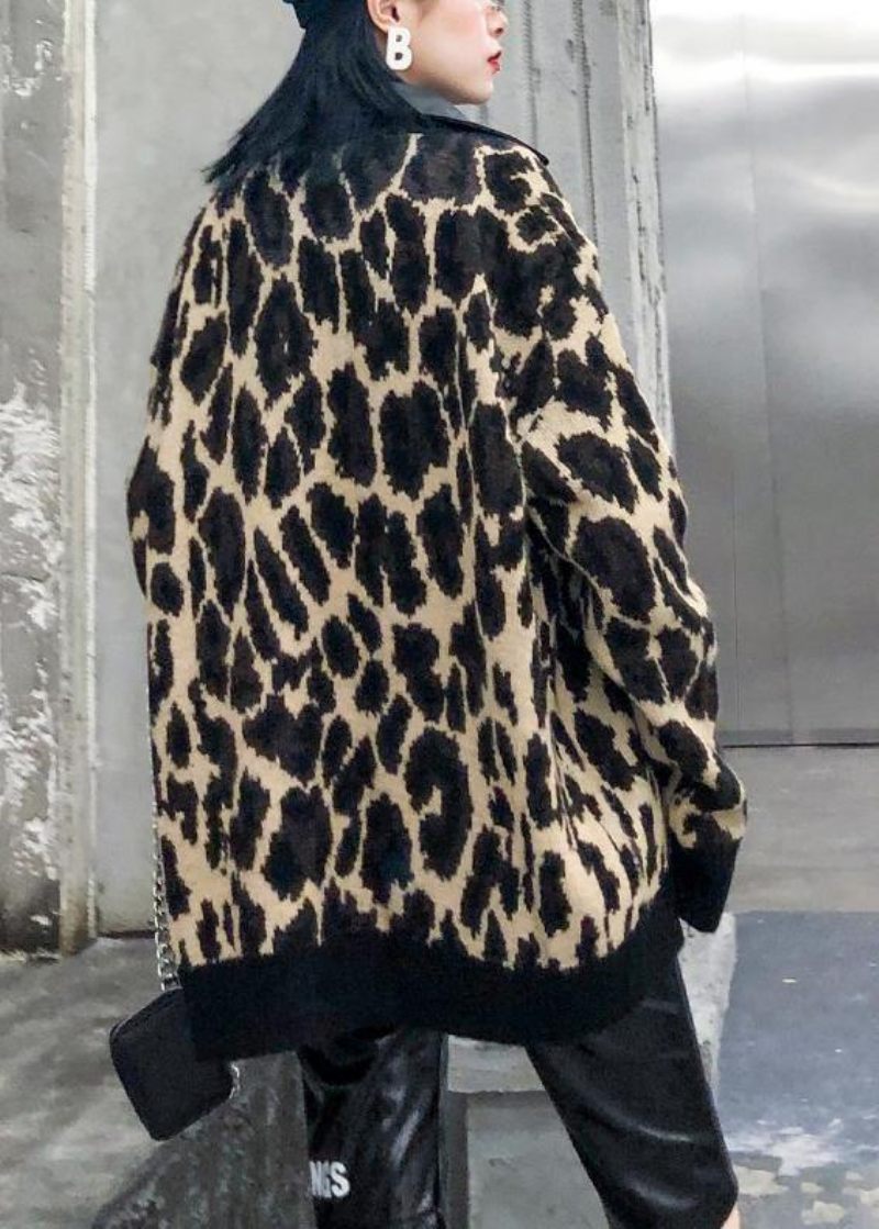 Ekologiska Leopard Moderockar Dam Ytterkläder Med Dragkedja I Bomull - Koftor för kvinnor
