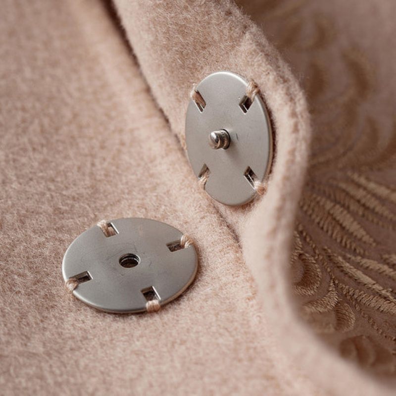 Fina Nudrosa Yllerockar Damoversized Långärmade Medellånga Jackor Broderirockar - Trenchcoats för kvinnor