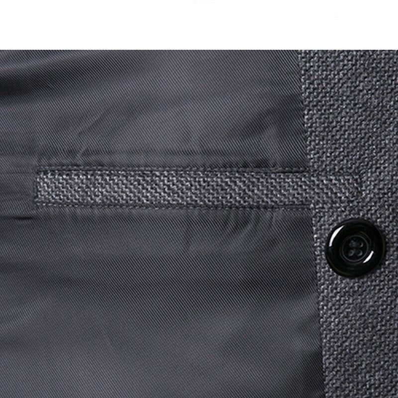 Herr Yllejackor Elegant Trenchcoat Med Dubbla Knappar Snygg Vindjacka I Ullblandningar Som Andas - Svart
