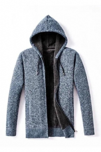Höst Vintertröja Herr Huv Tröja Casual Pullover Kappa Män Solid Sweat Shirts