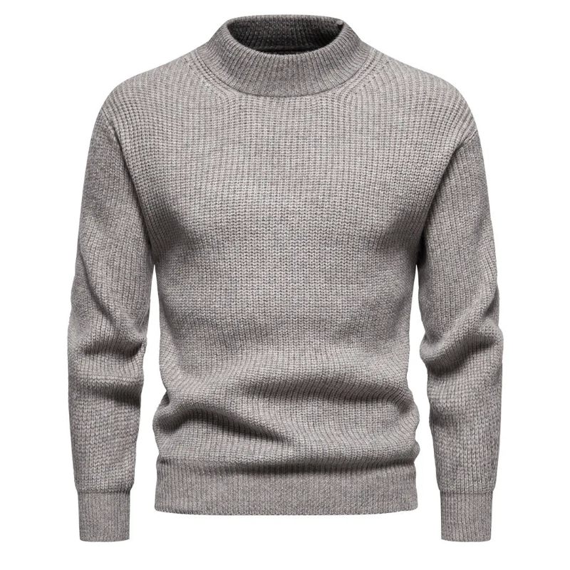 Kläder Herr Höst Och Vinter Stickade Tröjor Slim Fit Herrtröja - Mörkgrå