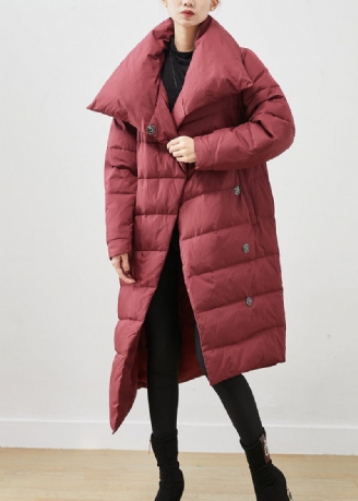 Kvinnor Mulberry Asymmetrisk Warm Duck Dun Puffer Jacka Vinter