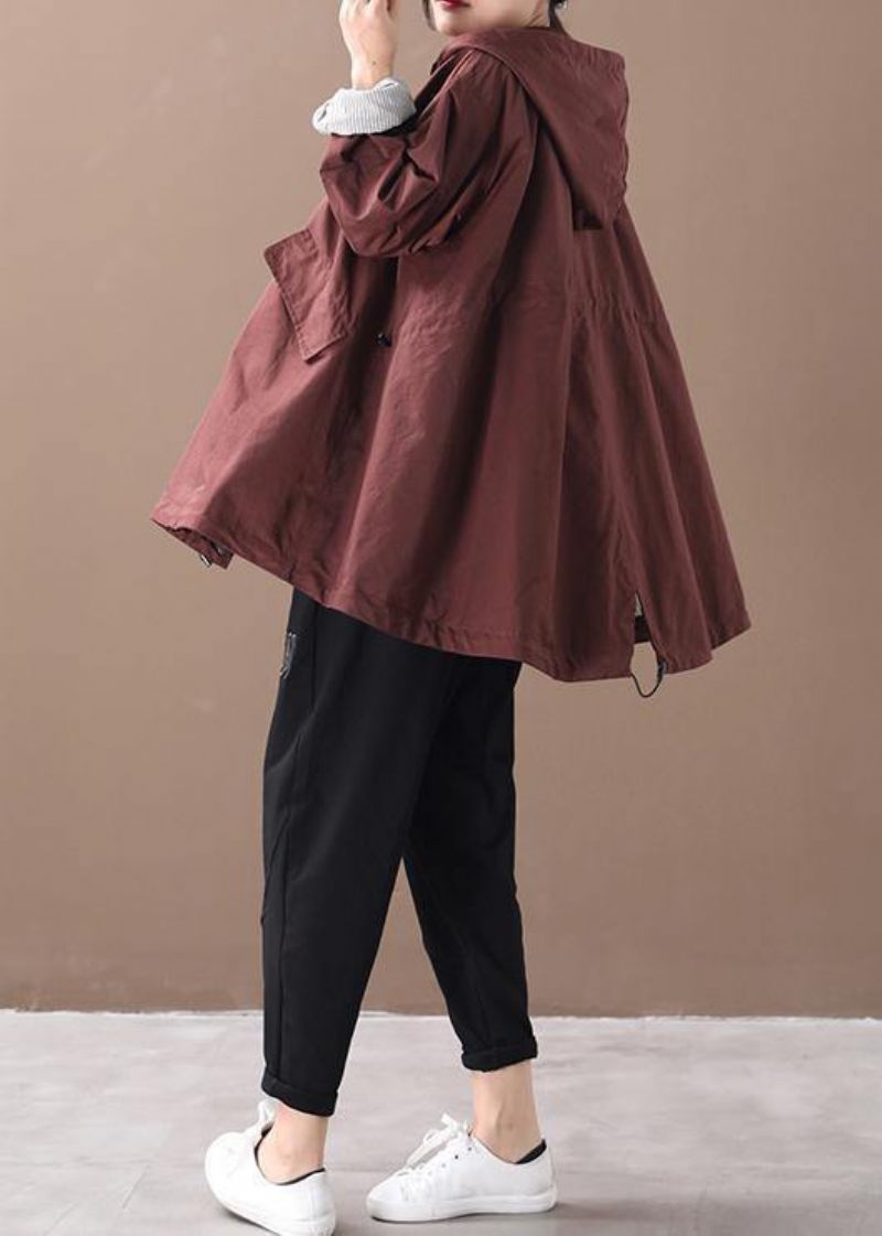 Moderna Huva Baggy Plus Size Kläder För Kvinnor Grön Silhuett Vinter Ytterkläder - Grön