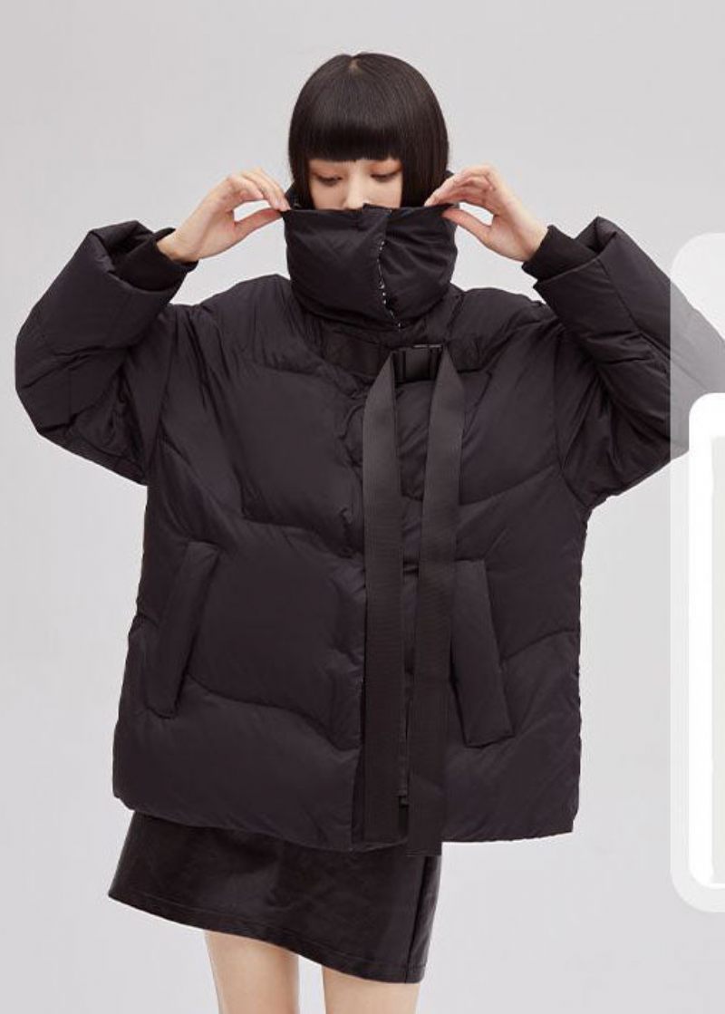 Original Design Beige Peter Pan Krage Oversized Print Duck Down Puffers Jackor Vinter - Dunjackor för kvinnor