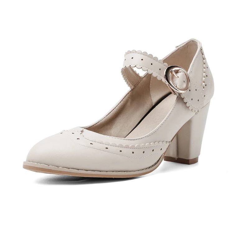 Retro Klänning Skor Dam Söt Blå Rosa Kvinna Vintage Fest Bröllop Pumps Dam - Rosa