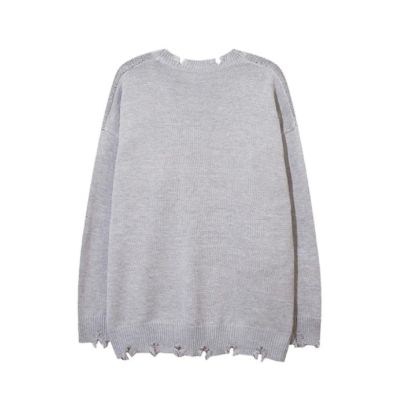 Tröja Hip Hop Pullover Toppar Vinter Streetwear Varm Herr Dam - Svart