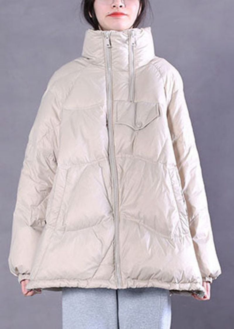 Vintage Lila Zip Up Dragsko Duck Down Puffer Jacka Vinter - Lila