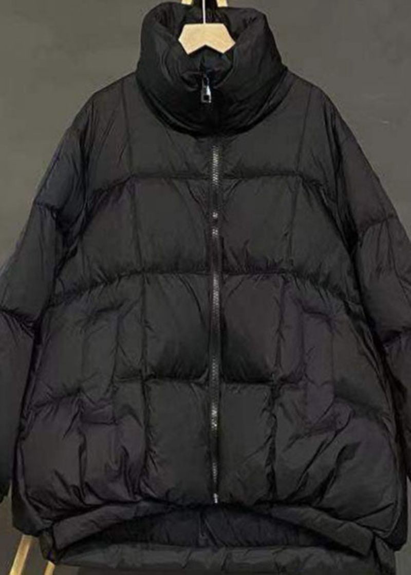 Vintage Lila Zip Up Dragsko Duck Down Puffer Jacka Vinter - Lila